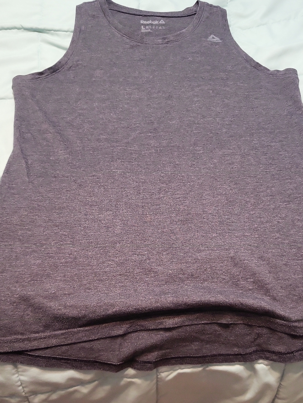 Reebok Women's Heather Gray Athletic Tank Top